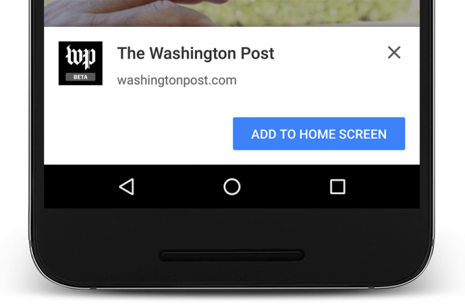 PWA example for Washington Post