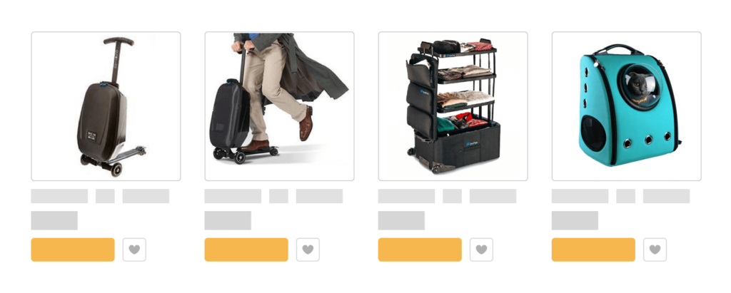 Example. A collection of suitcases that will help you to make the journey more comfortable. img_e-commerce_collection_suitcases