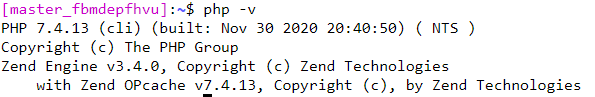 Using SSH, you can run a command to configure PHP settings.