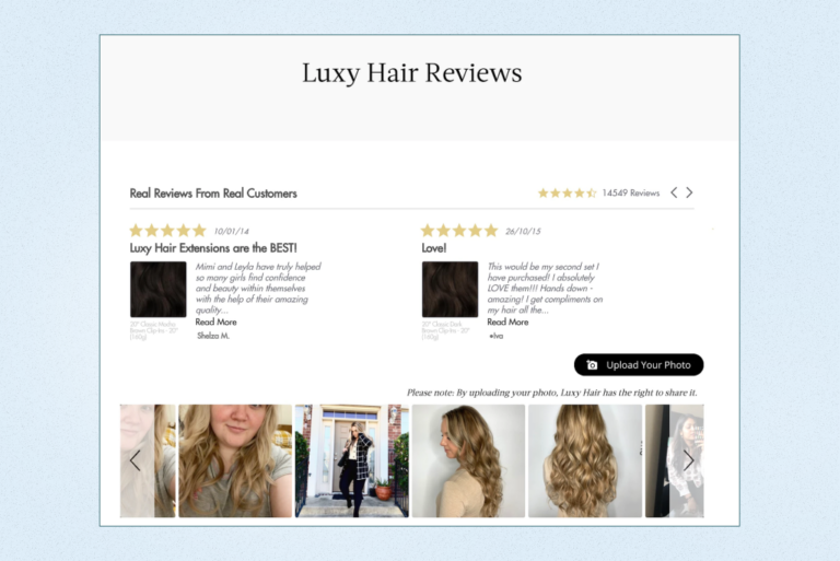 product page customer reviews