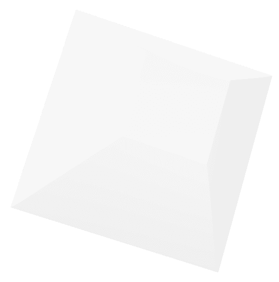 Transparent white cube